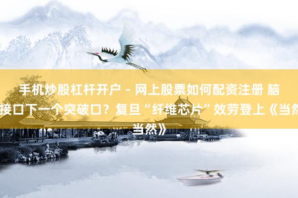 手机炒股杠杆开户 - 网上股票如何配资注册 脑机接口下一个突破口？复旦“纤维芯片”效劳登上《当然》