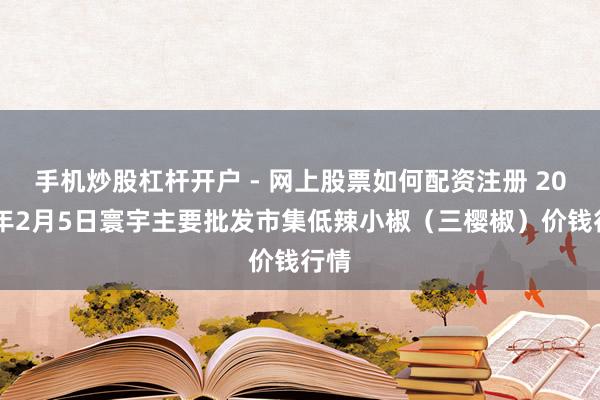 手机炒股杠杆开户 - 网上股票如何配资注册 2026年2月5日寰宇主要批发市集低辣小椒（三樱椒）价钱行情